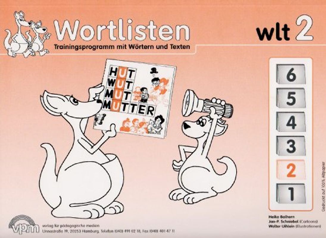 wlt 2 - Wortlistentraining. Trainingsprogramm mit Wörtern und Texten . Schülerarbeitsbuch