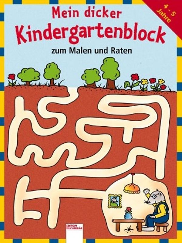 Mein dicker Kindergartenblock zum Malen und Raten