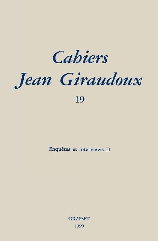 Cahiers numéro 19