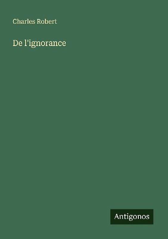 De l'ignorance