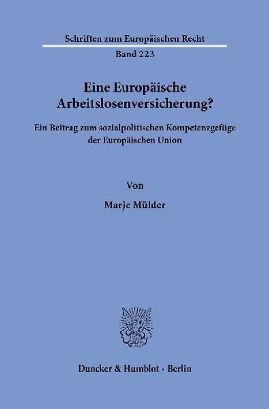 Eine Europäische Arbeitslosenversicherung?