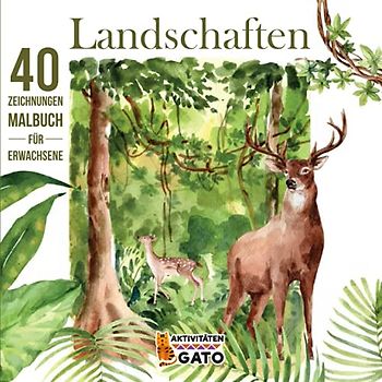 Landschaften malbuch für Erwachsene: Anti stress Malbuch erwachsene Achtsamkeit entspannung | Malbuch Zauberwald Landschaft Großdruck | Zen Malbuch ... wildlife wald Blumen garten bäume Orte reisen