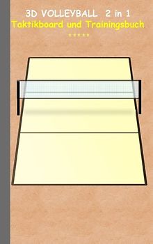 3D Volleyball 2 in 1 Taktikboard und Trainingsbuch