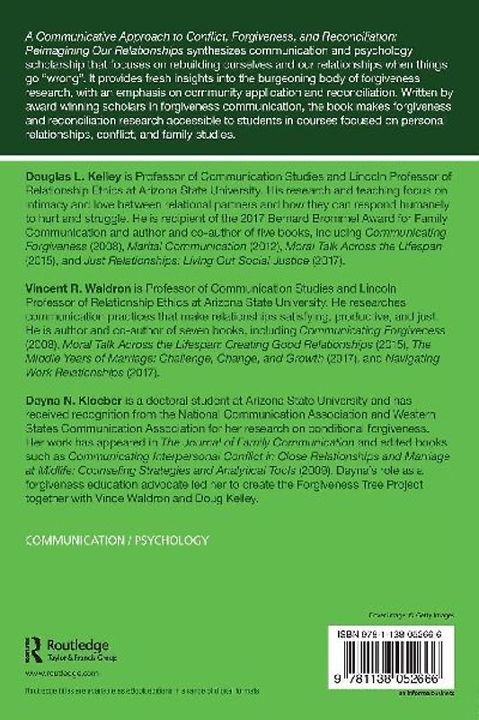 A Communicative Approach to Conflict, Forgiveness, and Reconciliation