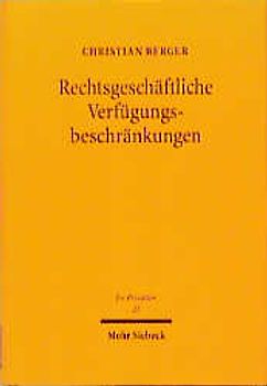 Rechtsgeschäftliche Verfügungsbeschränkungen