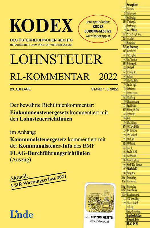 KODEX Lohnsteuer Richtlinien-Kommentar 2022