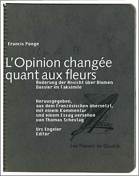 L'Opinion changée quant aux fleurs /Änderung der Ansicht über Blumen
