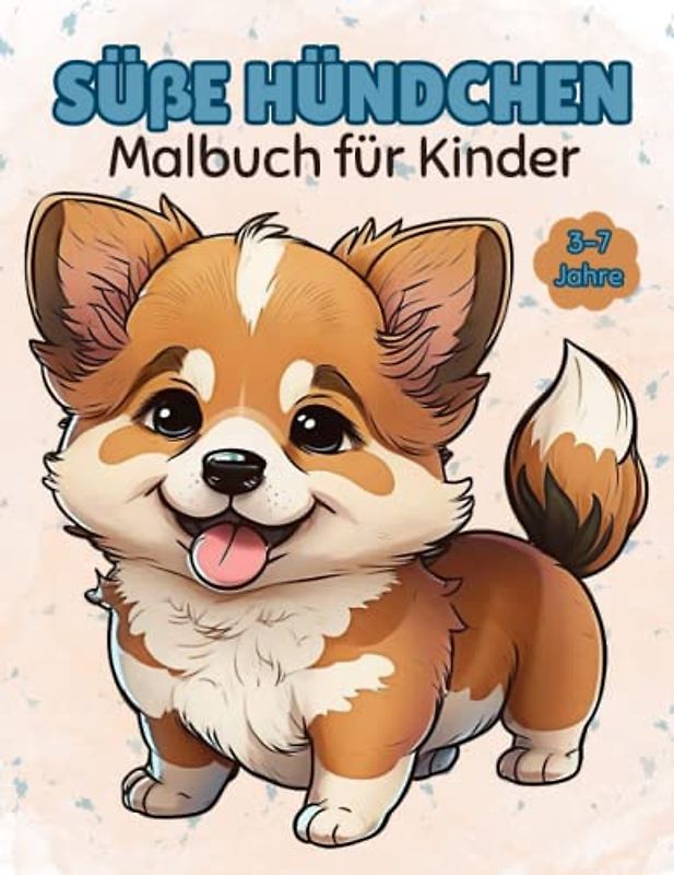 Süße Hündchen Malbuch für Kinder von 3-7 Jahren: Niedliche und Einfache Hund Färbung Seiten für Kinder im Alter von 3-8 4-8, Mädchen, Jungen, Kinder die Hund lieben.