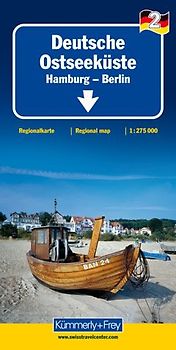 Deutsche Ostseeküste Nr. 02 Regionalkarte Deutschland 1:275 000