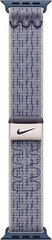 Apple Watch 42 mm geweven Sportbandje van Nike grijs/blauw