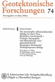 Die metamorphe vulkanosedimentäre Abfolge der Insel Tinos (Kykladen, Griechenland)