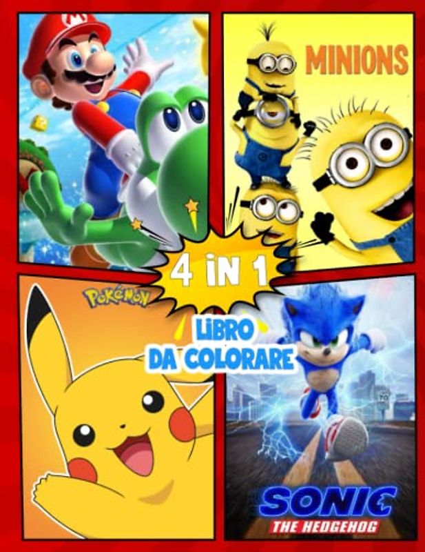 4 In 1 Libro Da Colorare: Libri da colorare per bambini by Libro da colorare per bambini di 4-6, 6-8, 8-12 anni