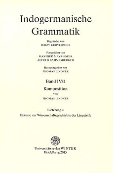 Indogermanische Grammatik, Bd IV: Wortbildungslehre (Derivationsmorphologie) / Komposition