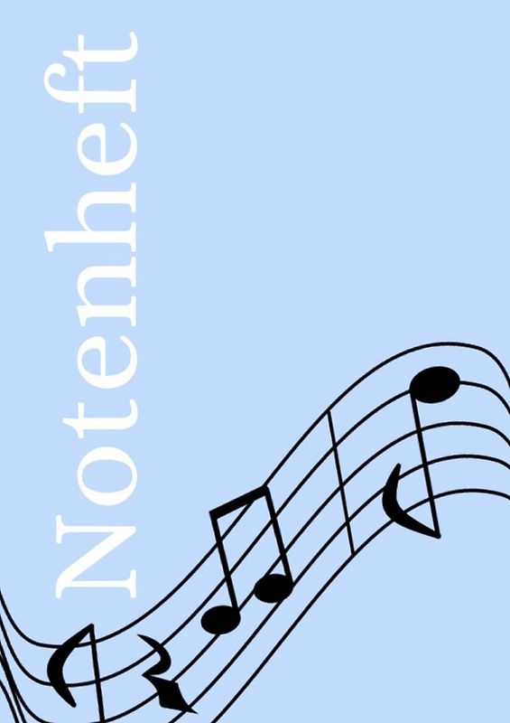 Notenheft: DIN A4 Notenlinienheft | 300 Seiten mit 12 Notenzeilen / Systeme pro Blatt | Papier 90g/m² | Musikheft mit Notenlinien