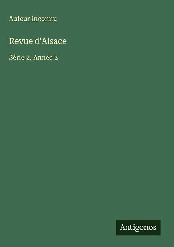 Revue d'Alsace