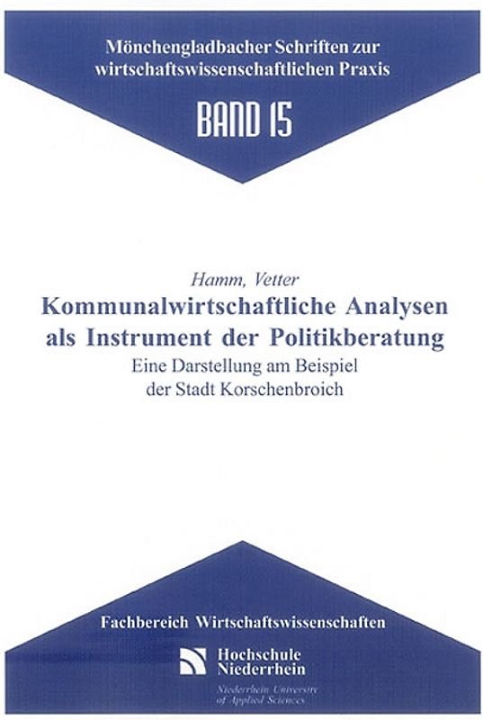 Kommunalwirtschaftliche Analysen als Instrument der Politikberatung