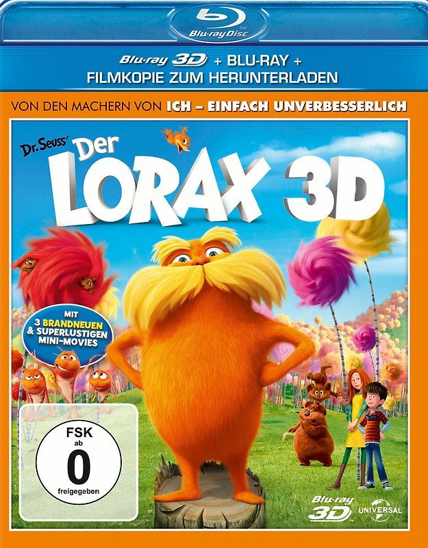 Der Lorax 3D [3D Blu-ray + digitale Kopie] 3D Blu-ray Disc