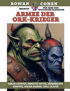 Armee der Ork-Krieger – Malbuch für Fans von Teuflischer Gladiator – Goblin-Kämpfer, Monster-Ritter, dämonischer Kämpfer, wilder Barbar, Troll-Slayer