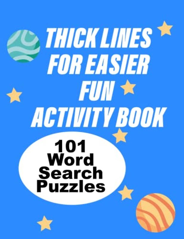 Thick Lines For Easier Fun Activity Book - 101 Word Search Puzzles: Easy-to-Read Word Search Book for Older Adults with Low Vision, Dementia and ... Search Book for Visually Impaired Seniors