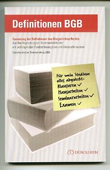 Definitionen BGB: Textsammlung