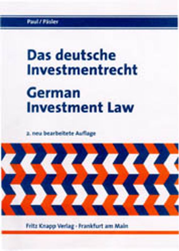 Das deutsche Investmentrecht /German Investment Law