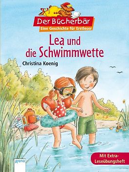 Lea und die Schwimmwette. Eine Geschichte für Erstleser. Mit Extra-Leseübungsheft