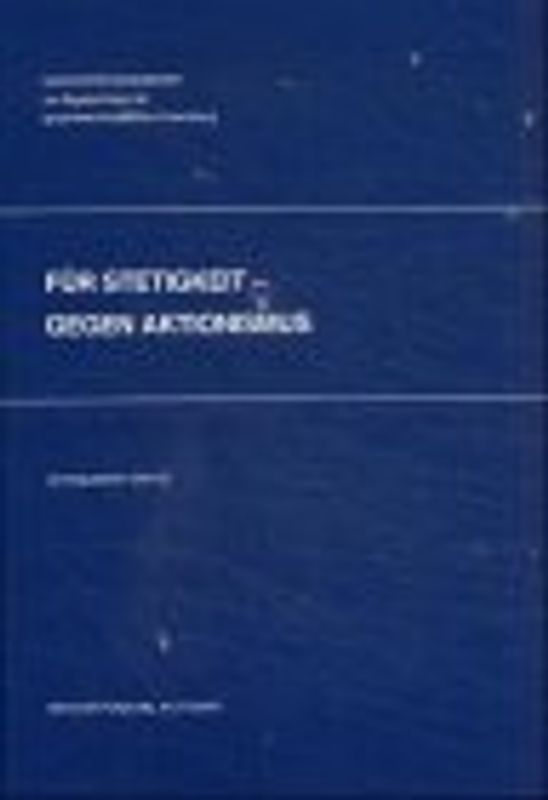 Für Stetigkeit gegen Aktionismus