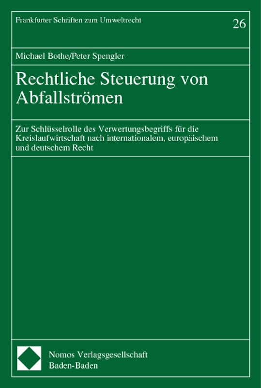 Rechtliche Steuerung von Abfallströmen