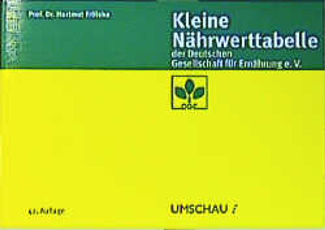 Kleine Nährwerttabelle