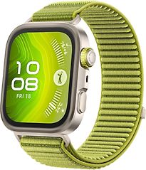Image of Huawei Watch Fit 4 Pro 40 mm zilver met nylon bandje groen (Refurbished)