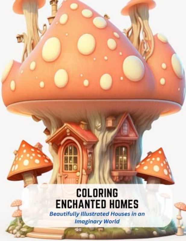 Coloring Enchanted Homes: Beautifully Illustrated Houses in an Imaginary World