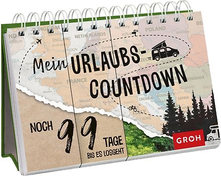Mein Urlaubscountdown (Stil: Landkarte)