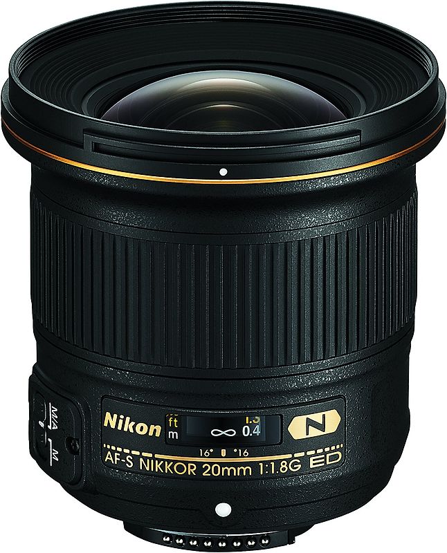 Nikon AF-S NIKKOR 20 mm F1.8 ED G 77 mm Objectif (adapté à Nikon F) noir
