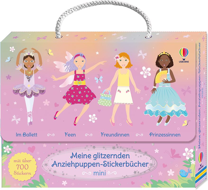 Meine glitzernden Anziehpuppen-Stickerbücher mini: Im Ballett, Feen, Freundinnen und Prinzessinnen