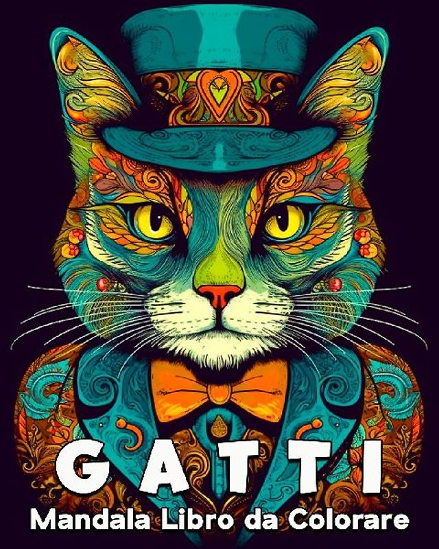 Gatti Mandala Libro da Colorare