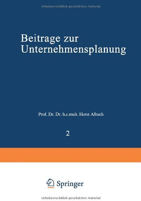 Beiträge zur Unternehmensplanung