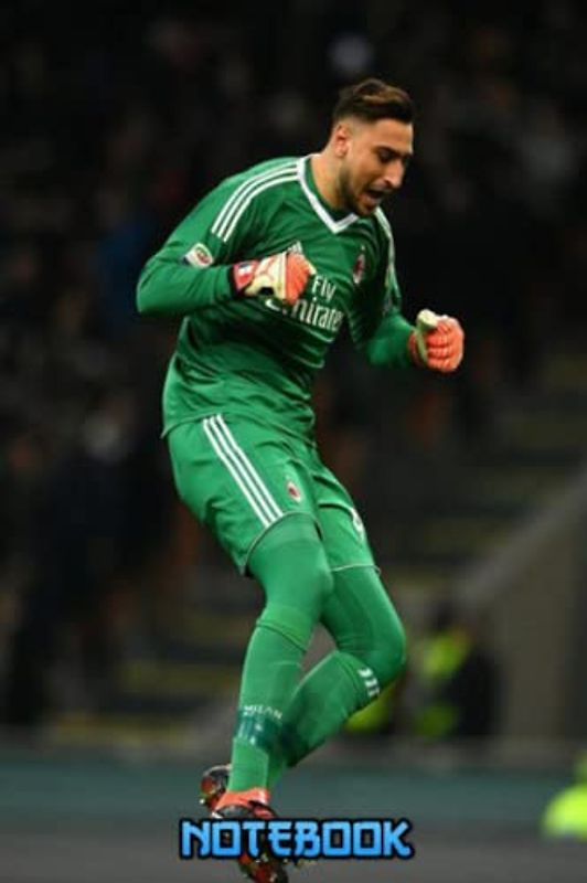 Notebook : Gianluigi Donnarumma Writing Notebook Gift For Men Women Teens 100 College Ruled Pages Thankgiving Notebook #514