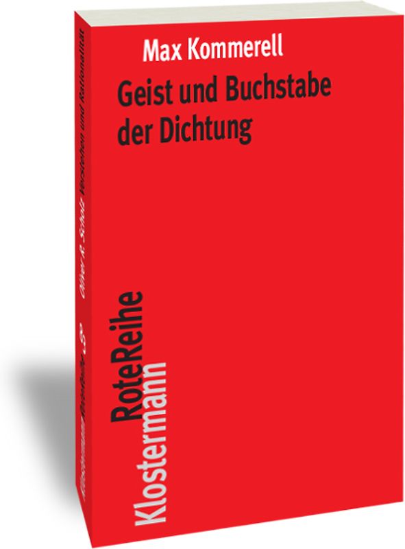 Geist und Buchstabe der Dichtung