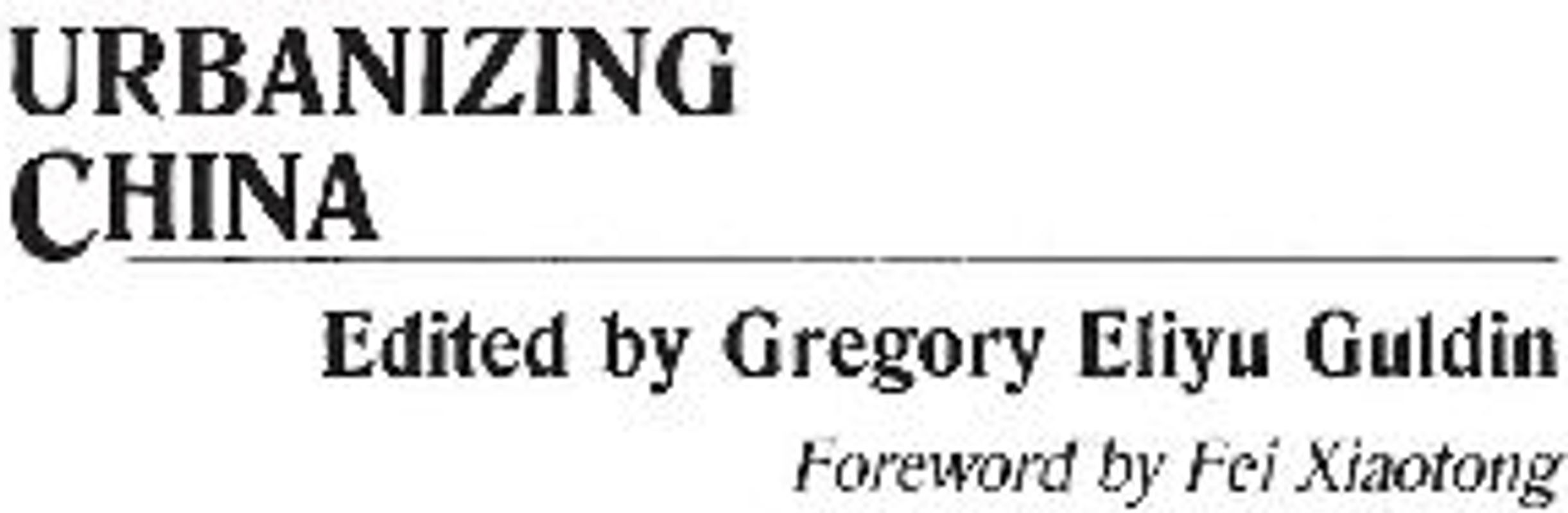 Urbanizing China