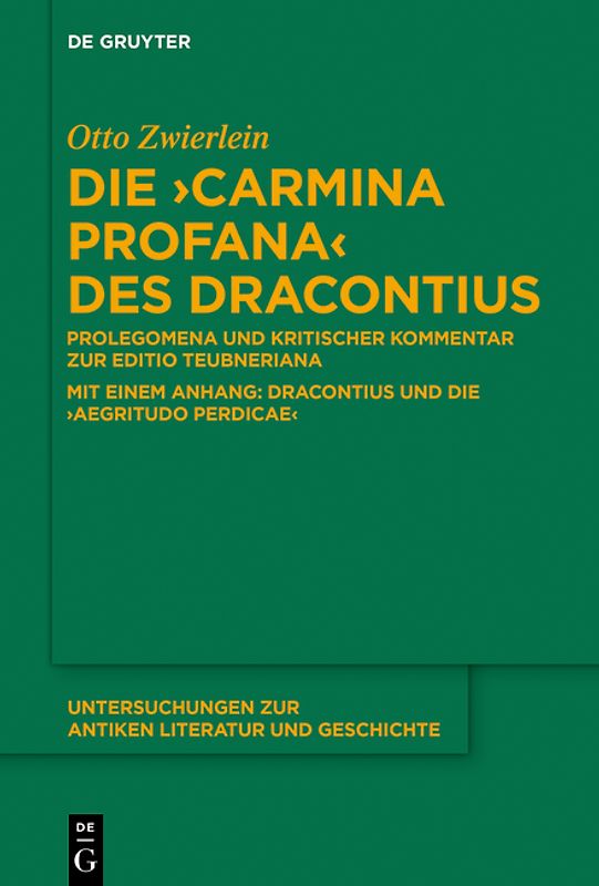 Die 'Carmina profana' des Dracontius
