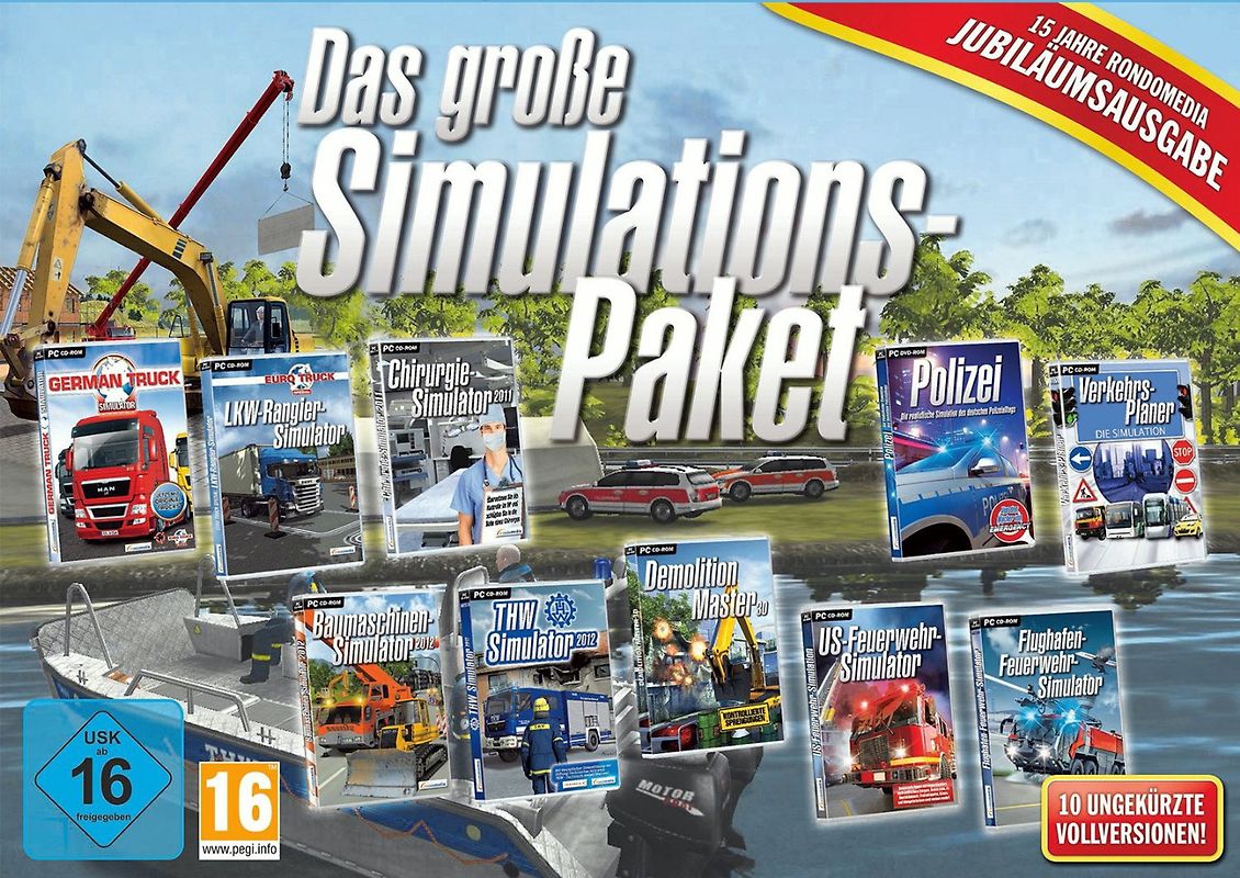 15 Jahre Rondomedia Jubiläumsausgabe: Das große Simulations-Paket PC Spiele