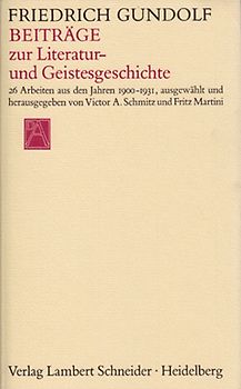 Beiträge zur Literatur- und Geistesgeschichte
