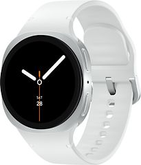 Image of Samsung Galaxy Watch8 40 mm aluminium kast silver op Sport Band S/M white [Wi-Fi] (Refurbished)
