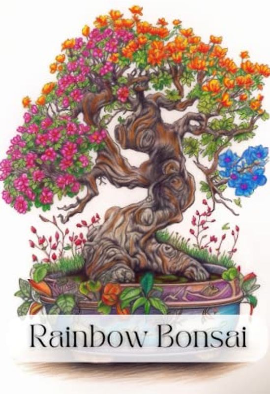 Rainbow bonsai, colouring book: 40+ delicate and detailed bonsai trees exploring Japanese gardening