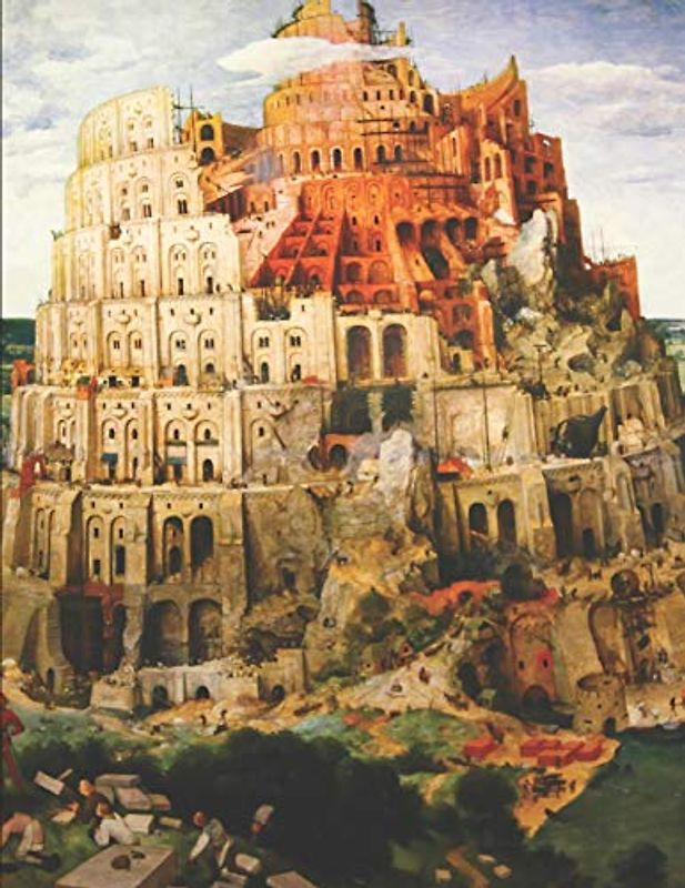Tower of Babel Black Pages Notebook: Pieter Bruegel the Elder | Stylish Large College Ruled Black Paper Journal to Write in | Use with Gel & Ink Pens, ... Taking Notes (Black Paper Notebooks, Band 9)