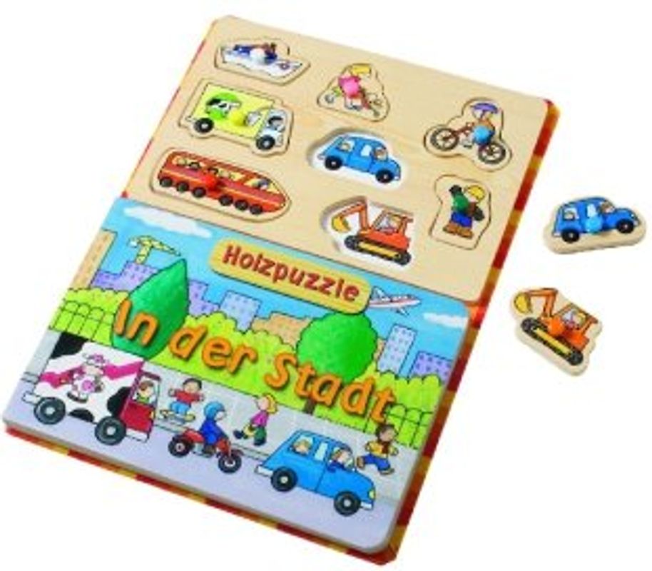In der Stadt, m. Holzpuzzle