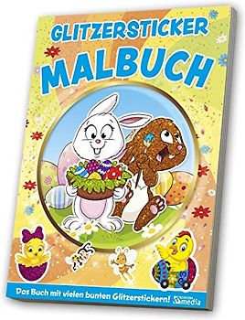 Glitzersticker XXL-Malbuch Kindergarten Frühling Ostern