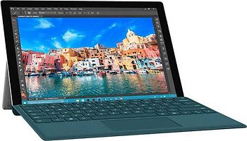 Microsoft Surface Pro 4 12,3" Intel Core i5 128GB SSD 4GB RAM [Wi-Fi, inkl. grünem Keyboard Dock, Surface Pro 4-Type Cover] silber