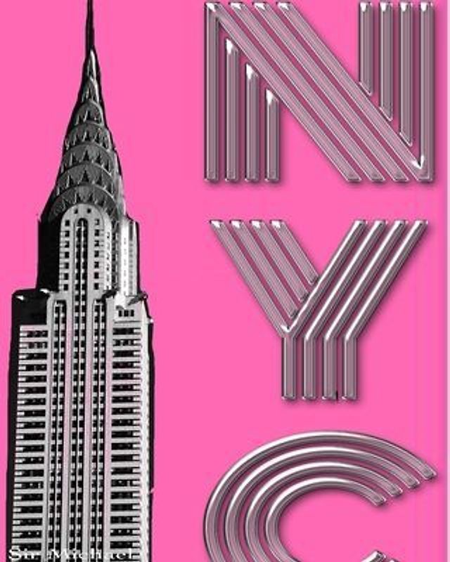 Hot Pink New York City Chrysler Building creative drawing journal