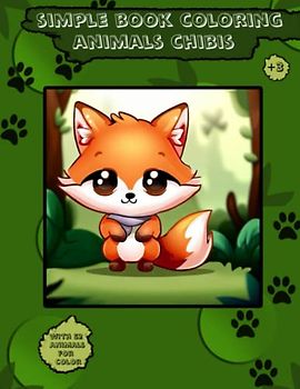 simple book coloring animals chibis: animals chibis coloring
